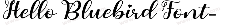 Hello Bluebird Font字体转换